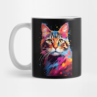 Tie Dye Cat in Colors Mug